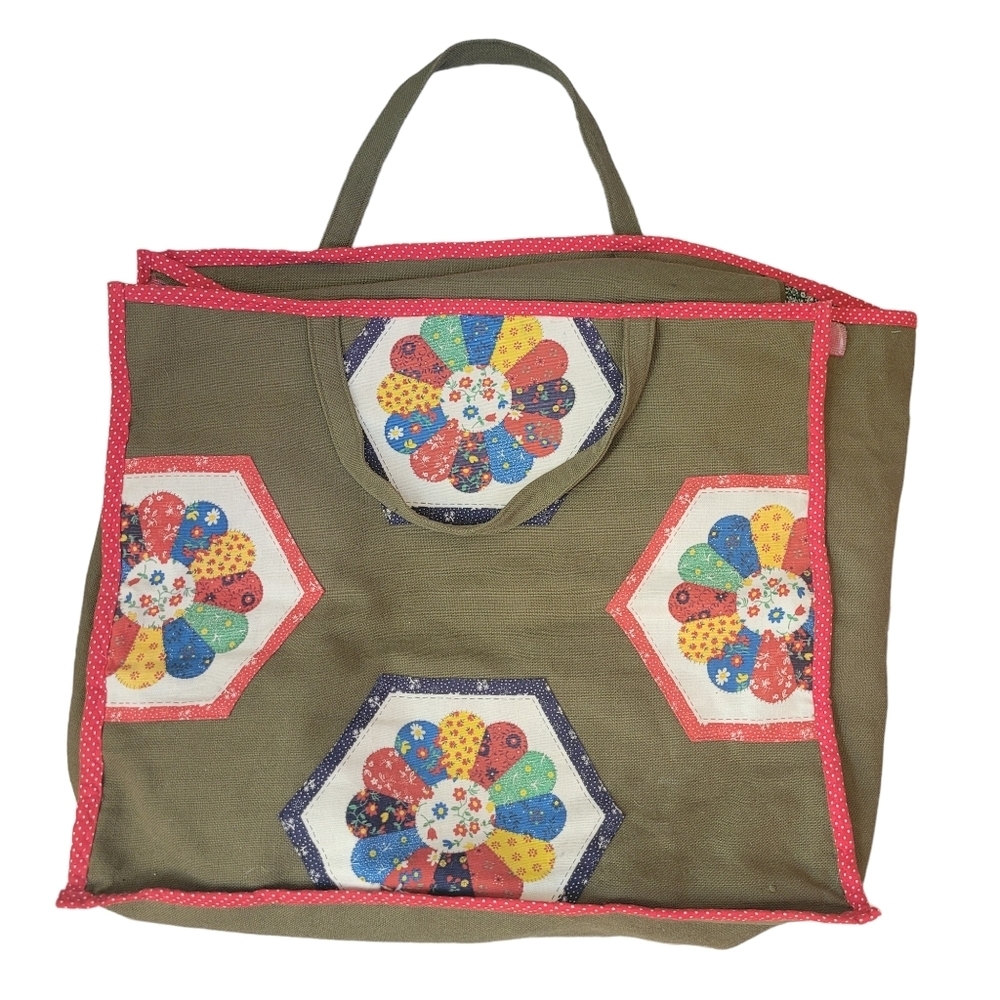 Sewing Tote Handmade Dresden Print Fancy Shopping Bag Field Cloth Sack Purse